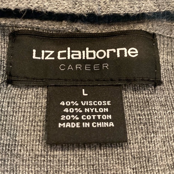 Liz Claiborne Career 3/4 sleeve cardigan. Waist length. Size L. - Picture 16 of 16